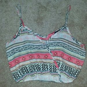 Rue 21 Aztec print crop top